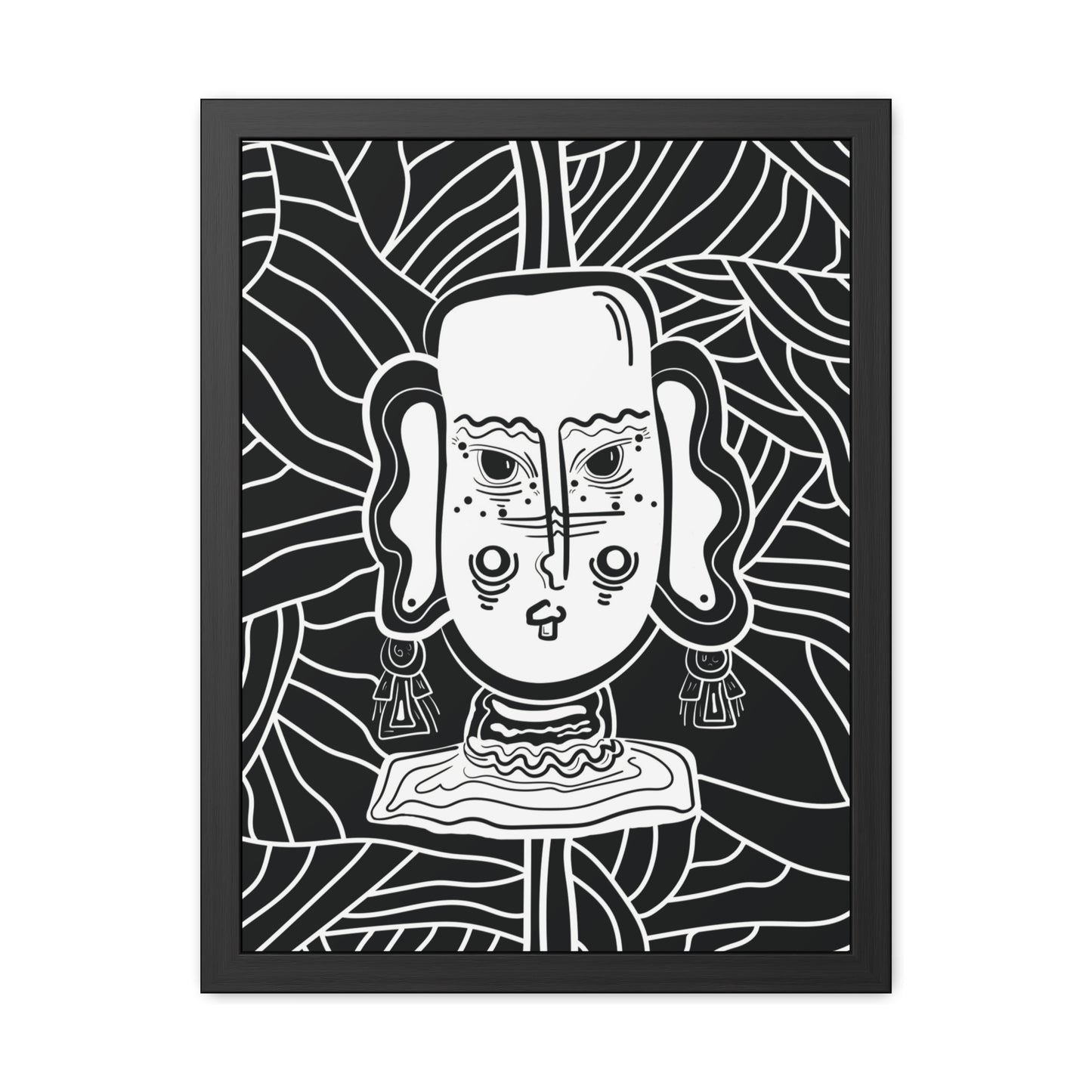 Framed Identity Print - All Black Background