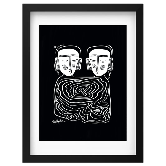 Framed Overthinker Print - With White Background