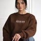 Baiboka Fluffy & Oversized Jumper Better Together - Chocolate