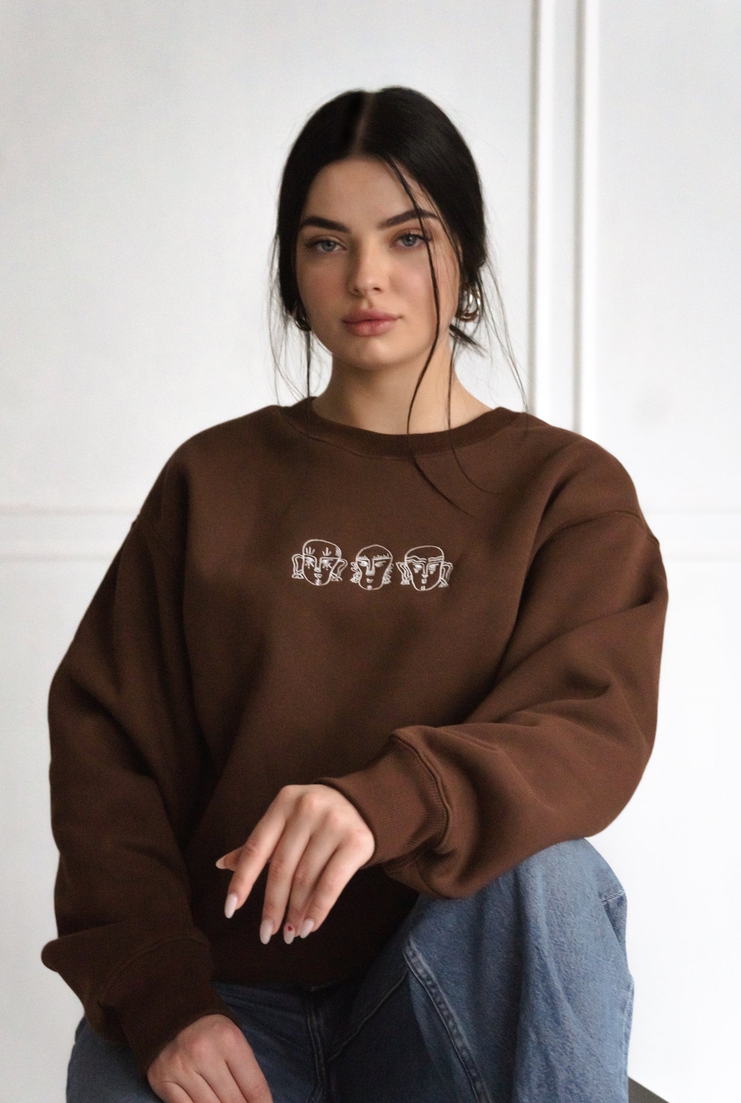 Baiboka Fluffy & Oversized Jumper Better Together - Chocolate