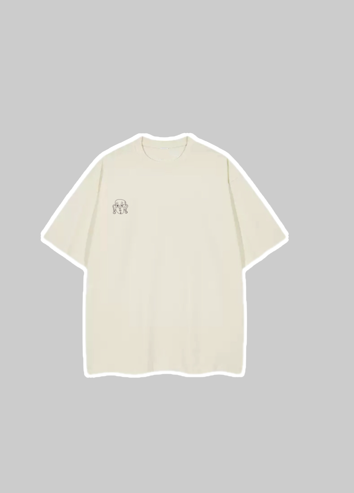 Baiboka  Minimalistic Oversized T-Shirt - Cream