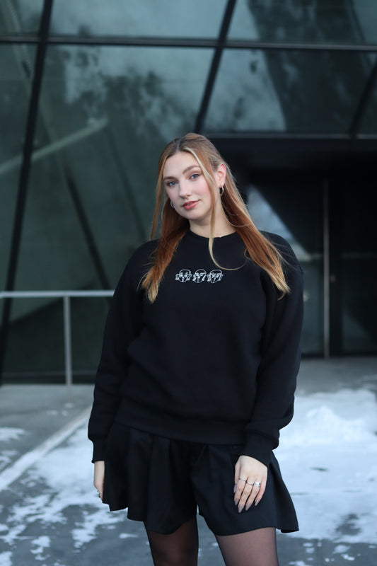 Baiboka Fluffy & Oversized Jumper Better Together - Black