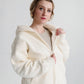 Baiboka Minimalistic Hoodie with Zipper – Cream