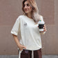 Baiboka  Minimalistic Oversized T-Shirt - Cream