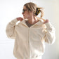 Baiboka Minimalistic Hoodie with Zipper – Cream